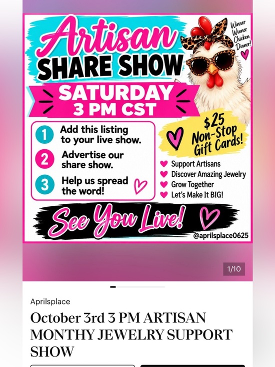 Artisan Jewelry - Aprilsplace Artisan Share Show Oct. 3